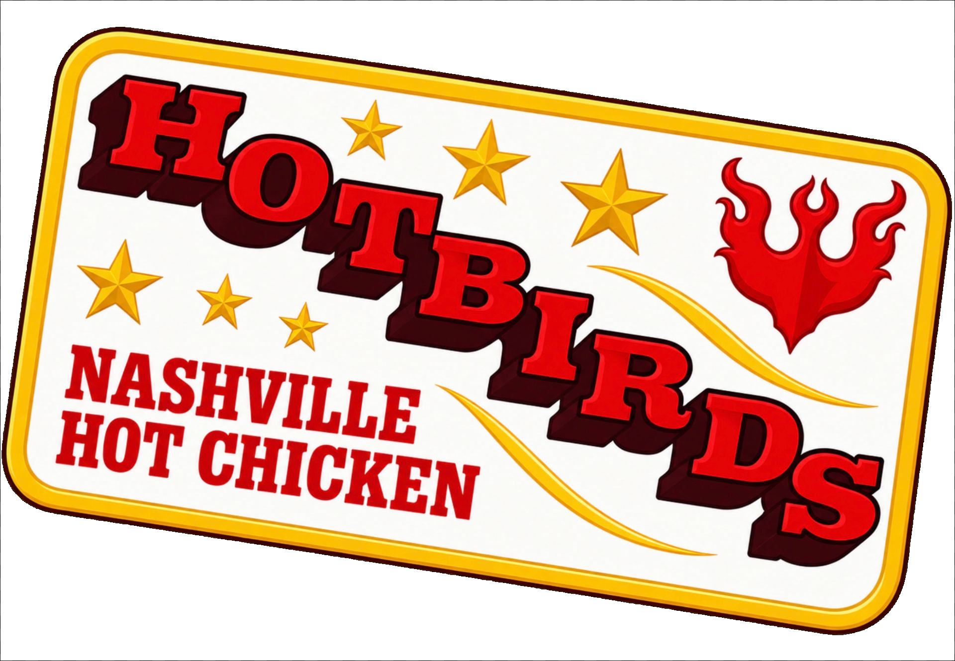 Hotbirds Nashville Hot Chicken license plate logo